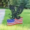 Glitzhome® 29.75" Patriotic Americana Metal Eagle Silhouette with Flag Garden Yard Stake